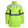 High Visibility Waterproof Reflective Safety Rain Coat